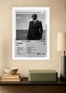 Quadro Decorativo Akon Freedom (Black&white) Com Vidro Branca Tamanho:21cm x 30cm (A4)