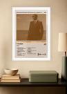 Quadro Decorativo Akon Freedom (Sepia) Com Vidro Branca Tamanho:21cm x 30cm (A4)