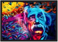Quadro Decorativo Albert Einstein Físico Decorações Com Moldura