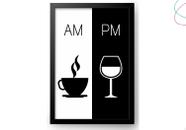 Quadro decorativo - AM-PM café e vinho
