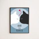Quadro Decorativo Amar é a Resposta 33x24cm - com vidro
