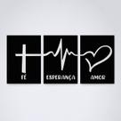 Quadro Decorativo amor fé e gratidão v13 30x20cm Quadro Decorativo amor fé e gratidão v13 30x20cm