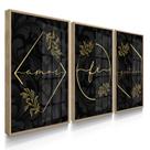 Quadro Decorativo Amor fé Gratidão Com Moldura Quadro Decorativo Amor fé Gratidão Com Moldura