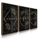 Quadro Decorativo Amor fé Gratidão Com Moldura Quadro Decorativo Amor fé Gratidão Com Moldura