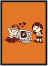 Quadro Decorativo Amor Nerd Geek Decorações Com Moldura