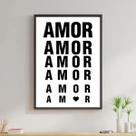 Quadro Decorativo Amor Ótica 24x18cm - com vidro