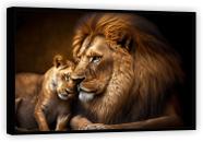 Quadro Decorativo Animais Leão Filhotes Salas Tela Canvas Premium GG4