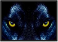 Quadro Decorativo Animais Lobo Visão Com Moldura Salas Decorações