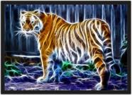 Quadro Decorativo Animais Tigre Decoração Com Moldura