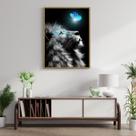 Quadro Decorativo Animal Leão 001 Moldura em Madeira 60x80cm