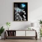 Quadro Decorativo Animal Leão 001 Moldura em Madeira com Vidro 60x80cm