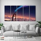 Quadro Decorativo Anime Céu Estrelado 5 peças Quadro Decorativo Anime Céu Estrelado 5 peças