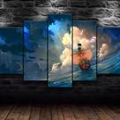 Quadro decorativo anime One Piece navio mar Quadro decorativo anime One Piece navio mar