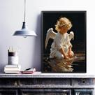 Quadro Decorativo Anjo Criança 24x18cm