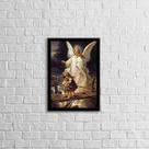 Quadro Decorativo Anjo da Guarda Vintage 24x18cm - com vidro Quadro Decorativo Anjo da Guarda Vintage 24x18cm - com vidro