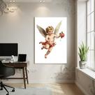 Quadro Decorativo Anjo Do Amor 70x50cm Mold Preta