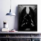Quadro Decorativo Anjo Negro 45x34cm - com vidro Quadro Decorativo Anjo Negro 45x34cm - com vidro