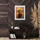 Quadro Decorativo Anjo- Por Do Sol - 60x48cm