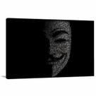 Quadro decorativo Anonymous Black - Tela em Tecido Quadro decorativo Anonymous Black - Tela em Tecido