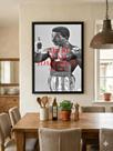 Quadro Decorativo Apollo Creed Motivacional Boxe There Is No Tomorrow Arte Sala Escritório Moldura Caixa