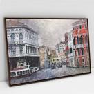 Quadro Decorativo Aquarela City em tela Canvas