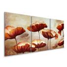 Quadro decorativo Aquarela Papoula Sala Kit Nicho Quarto