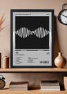 Quadro Decorativo Arctic Monkeys AM (Grayscale) Com Vidro Tamanho:21cm x 30cm (A4)