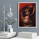 Quadro Decorativo Arquétipo Lilith 24x18cm - com vidro