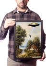 Quadro Decorativo Arte Abdução Ovni Et Ufologia