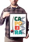 Quadro Decorativo Arte Capoeira Escrita E Berimbau