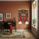 Quadro Decorativo Arte de Gandhi - 70x50cm