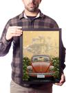 Quadro Decorativo Arte Fusca Carro Retro