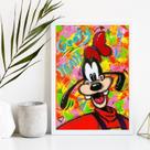Quadro Decorativo Arte Grafite Pateta 24x18cm - com vidro