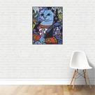 Quadro decorativo Arte Monalisa rosto de Gato 50x40cm Canvas