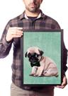 Quadro Decorativo Arte Pug Cachorro Raça