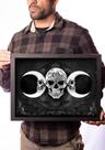 Quadro Decorativo Arte Três Fases Da Lua Caveira Wicca