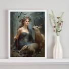 Quadro Decorativo Artemis- Deusa Da Natureza 24x18cm