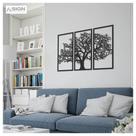 Quadro Decorativo Árvore da Vida MDF Vazado Preto Fosco Quadro Decorativo Árvore da Vida MDF Vazado Preto Fosco