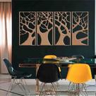 Quadro Decorativo Árvore Galhos 3mm Vazado - Mdf