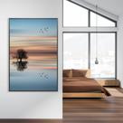 Quadro Decorativo Arvore Refletindo No Mar