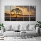 Quadro Decorativo Arvore Seca 5 peças 140x65 Quadro Decorativo Arvore Seca 5 peças 140x65