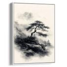 Quadro decorativo Árvore Solidão nas Montanhas Envoltas em Névoa - Art Canvas Quadro decorativo Árvore Solidão nas Montanhas Envoltas em Névoa - Art Canvas