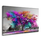 Quadro Decorativo Árvore Vida Colorida Sala Quarto Escritório Tela Grande 50x80cm