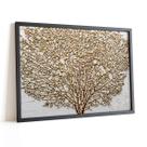 Quadro Decorativo Árvores Galhos Dourado Gold Tree 60x40cm