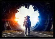 Quadro Decorativo Astronauta Ficção Científica Planetas Galáxias Salas Quartos Com Moldura RC028