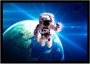 Quadro Decorativo Astronauta NASA Espaço Planetas Galáxias Lojas Salas Quartos Com Moldura RC013