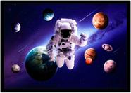 Quadro Decorativo Astronauta NASA Espaço Planetas Galáxias Lojas Salas Quartos Com Moldura RC015 Quadro Decorativo Astronauta NASA Espaço Planetas Galáxias Lojas Salas Quartos Com Moldura RC015