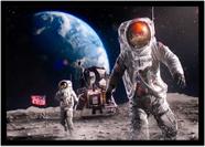 Quadro Decorativo Astronauta NASA Espaço Planetas Galáxias Salas Quartos Com Moldura RC023 Quadro Decorativo Astronauta NASA Espaço Planetas Galáxias Salas Quartos Com Moldura RC023