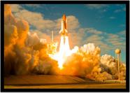 Quadro Decorativo Astronauta NASA Foguete Ônibus Espacial Nave Lojas Salas Quartos Com Moldura RC041
