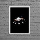 Quadro Decorativo Astronautas LGBT 45x34cm